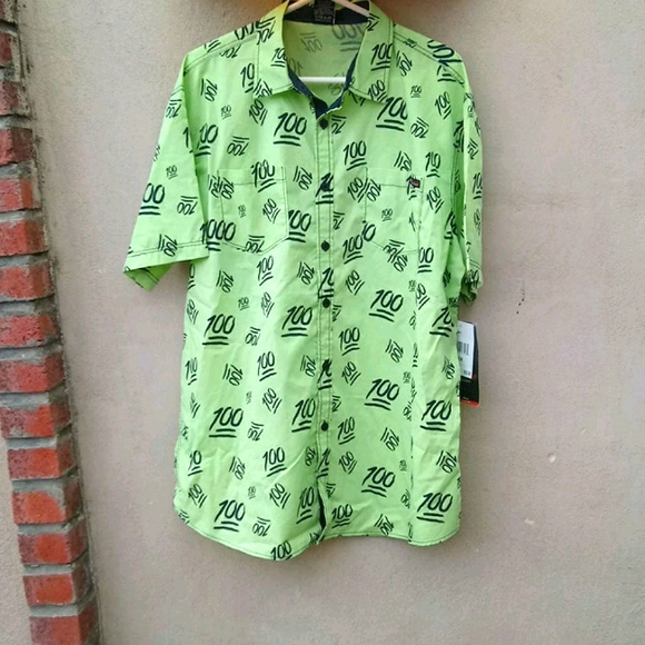 A Sean Combs Co ENYCE 100 Lime Shirt - Picture 1 of 16
